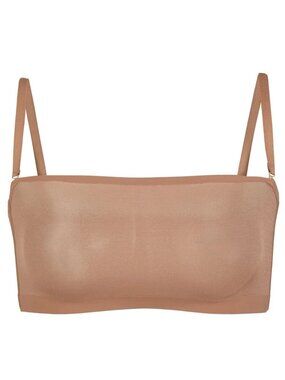 NWT SKIMS Sheer Sculpt Mesh Clay Nude Bandeau Bralette, Size S